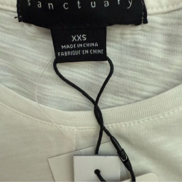 Sanctuary White Twisted Front Tank Top Size XXS New with Tags - Picture 4 of 10